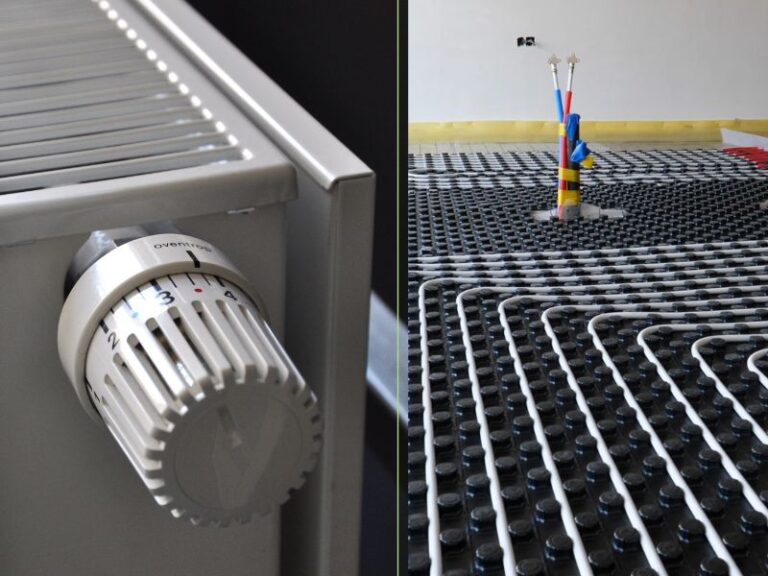 prikaz radijatorskog i podnog grejanja